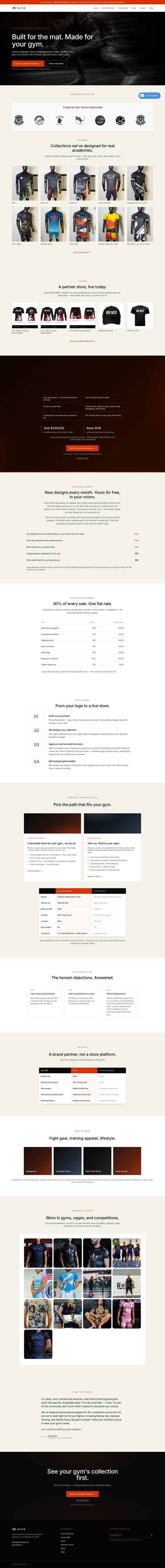 ALVA Fitness website